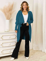 Long Sleeve Open Front Longline Cardigan king-general-store-5710.myshopify.com