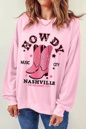 Cowboy Boots Graphic Dropped Shoulder Sweatshirt king-general-store-5710.myshopify.com