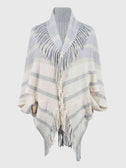 Fringe Detail Open Front Poncho king-general-store-5710.myshopify.com