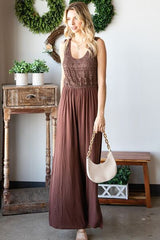 First Love Tie Back Sleeveless Slit Wide Leg Jumpsuit king-general-store-5710.myshopify.com