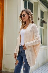 Mixed Knit Open Front Dolman Sleeve Cardigan king-general-store-5710.myshopify.com