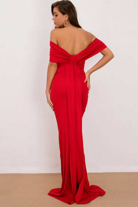 Off-Shoulder Floor Length Dress king-general-store-5710.myshopify.com