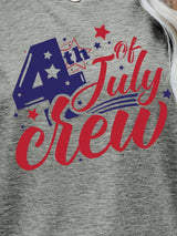 4th OF JULY Graphic Round Neck Tee - Kings Crown Jewel Boutique