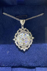 5 Carat Moissanite 925 Sterling Silver Necklace - Kings Crown Jewel Boutique