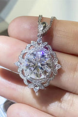 5 Carat Moissanite 925 Sterling Silver Necklace - Kings Crown Jewel Boutique