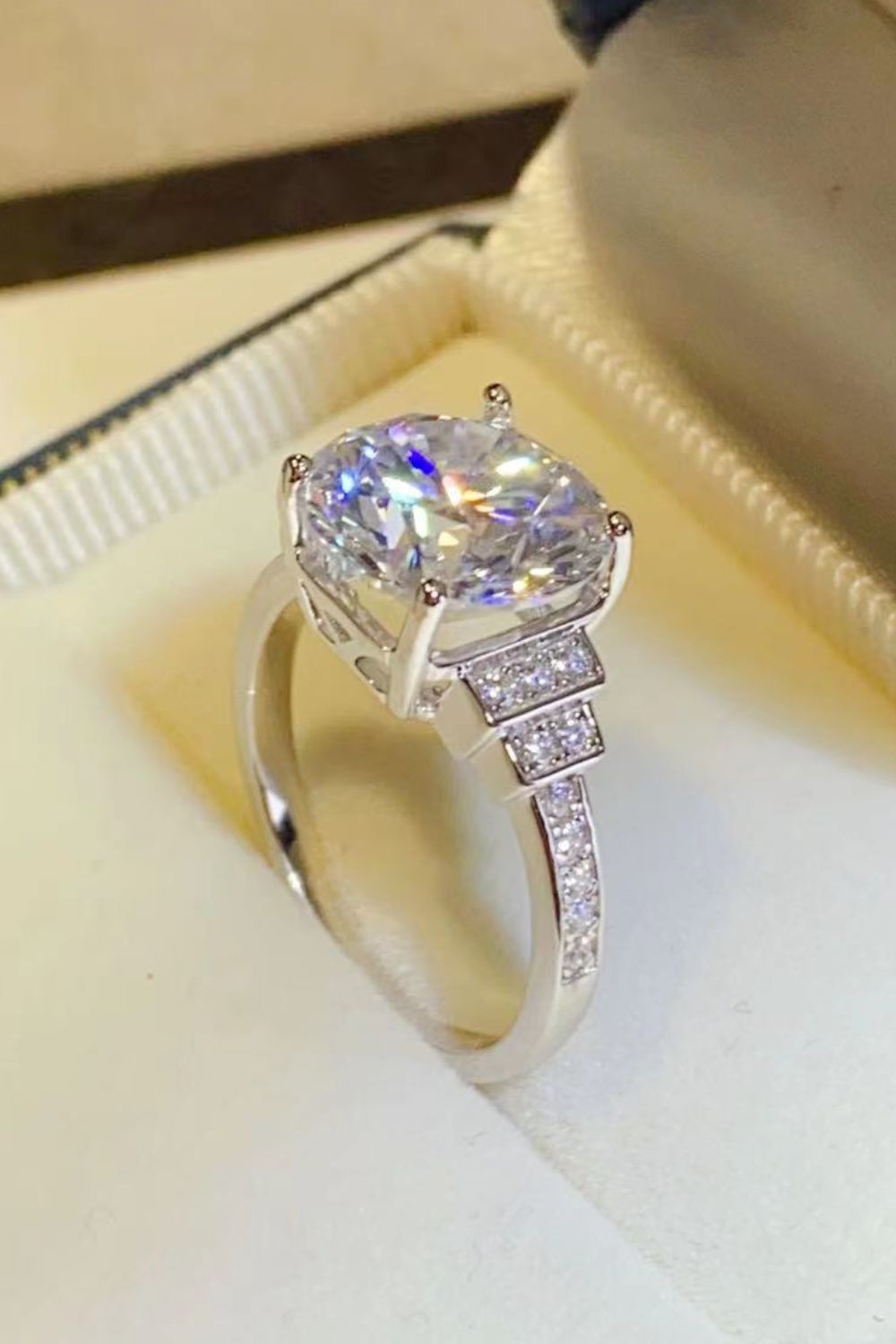 5 Carat Moissanite 925 Sterling Silver Ring - Kings Crown Jewel Boutique