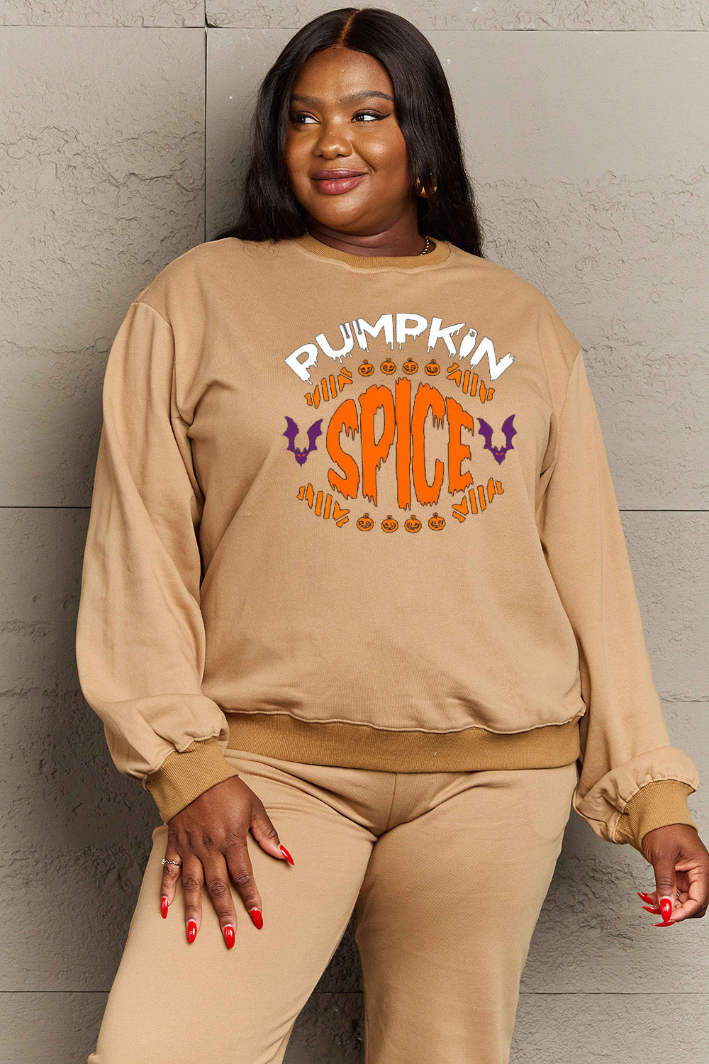 Simply Love Full Size PUMPKIN SPICE Graphic Sweatshirt king-general-store-5710.myshopify.com