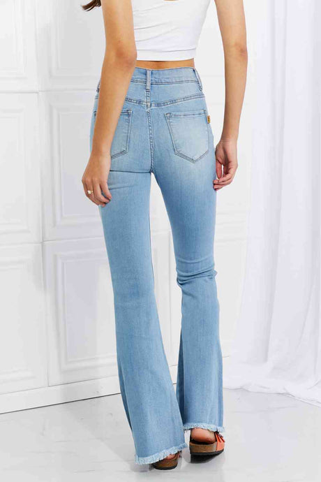 Vibrant MIU Full Size Jess Button Flare Jeans king-general-store-5710.myshopify.com