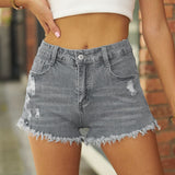 Raw Hem Distressed Denim Shorts king-general-store-5710.myshopify.com