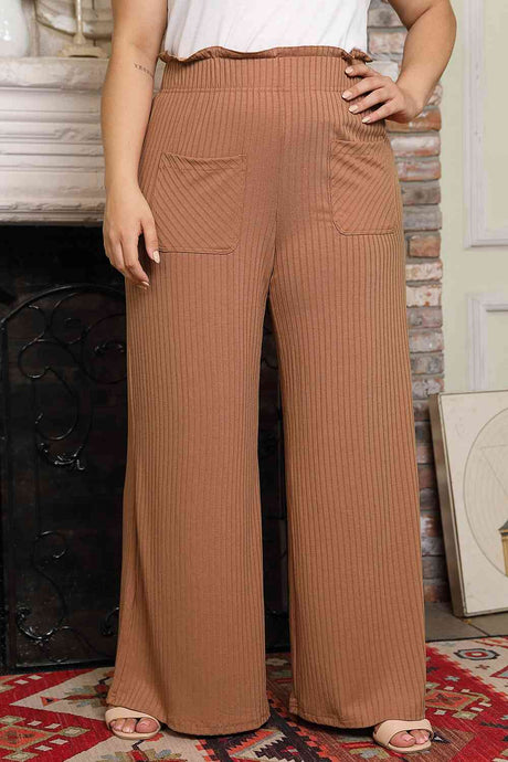 Plus Size Wide Leg Pants with Pockets king-general-store-5710.myshopify.com