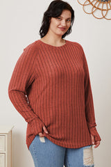 Basic Bae Full Size Ribbed Thumbhole Sleeve T-Shirt king-general-store-5710.myshopify.com