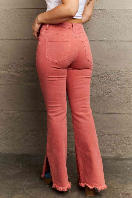 RISEN Bailey Full Size High Waist Side Slit Flare Jeans king-general-store-5710.myshopify.com