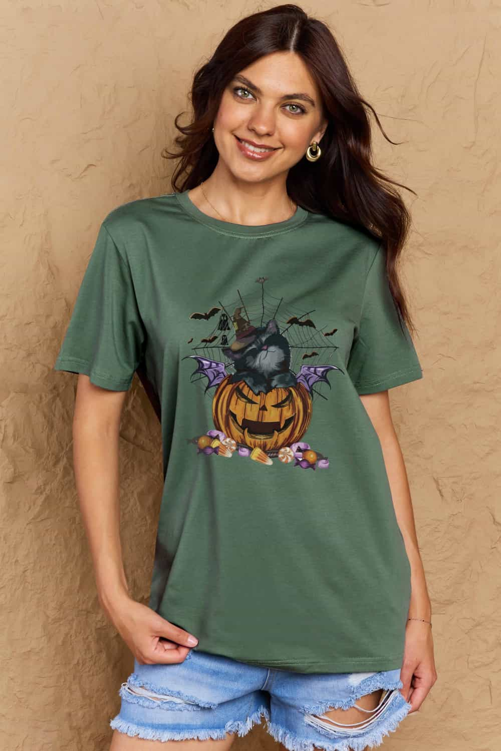 Simply Love Full Size Jack-O'-Lantern Graphic T-Shirt king-general-store-5710.myshopify.com