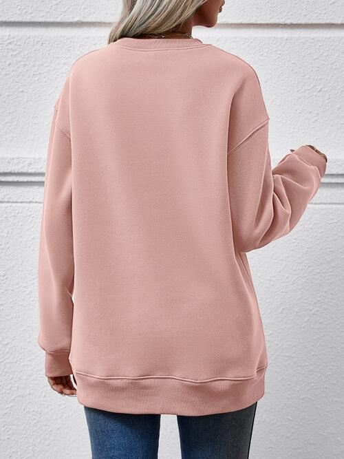 FELIZ NAVIDAD Round Neck Drop Shoulder Sweatshirt king-general-store-5710.myshopify.com