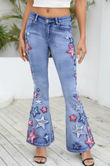 Full Size Star Applique Wide Leg Jeans king-general-store-5710.myshopify.com