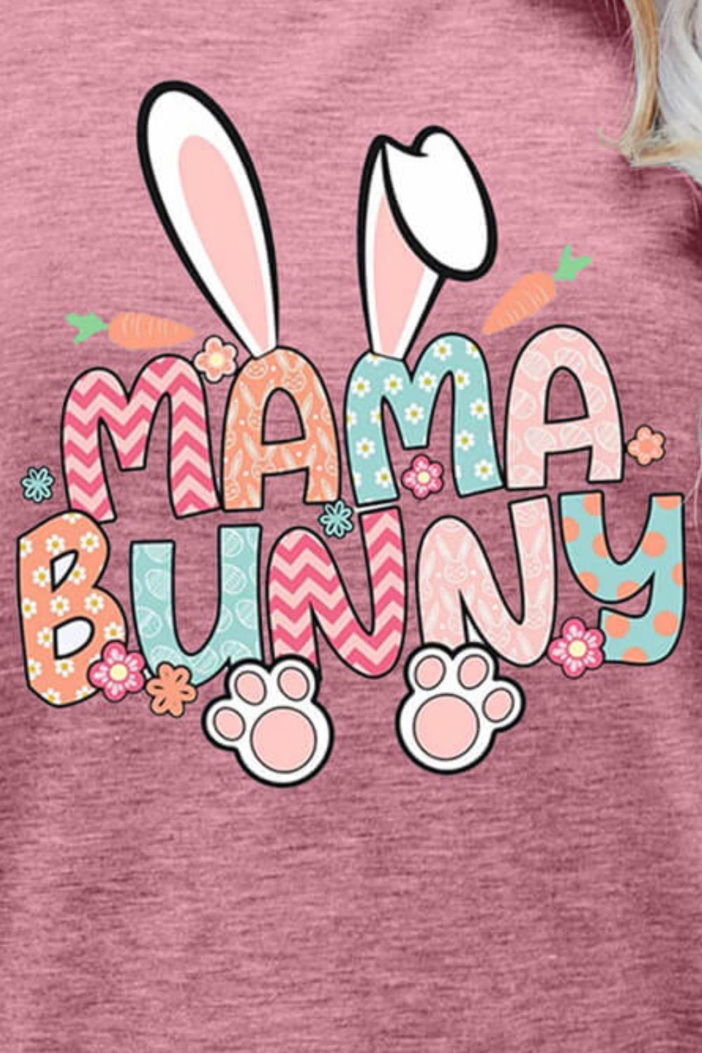 MAMA BUNNY Easter Graphic Short Sleeve Tee king-general-store-5710.myshopify.com