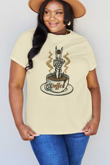 Simply Love Full Size COFFEE Graphic Cotton Tee king-general-store-5710.myshopify.com