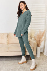 Basic Bae Full Size Notched Long Sleeve Top and Pants Set king-general-store-5710.myshopify.com