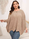 Plus Size Round Neck Batwing Sleeve Sweater king-general-store-5710.myshopify.com