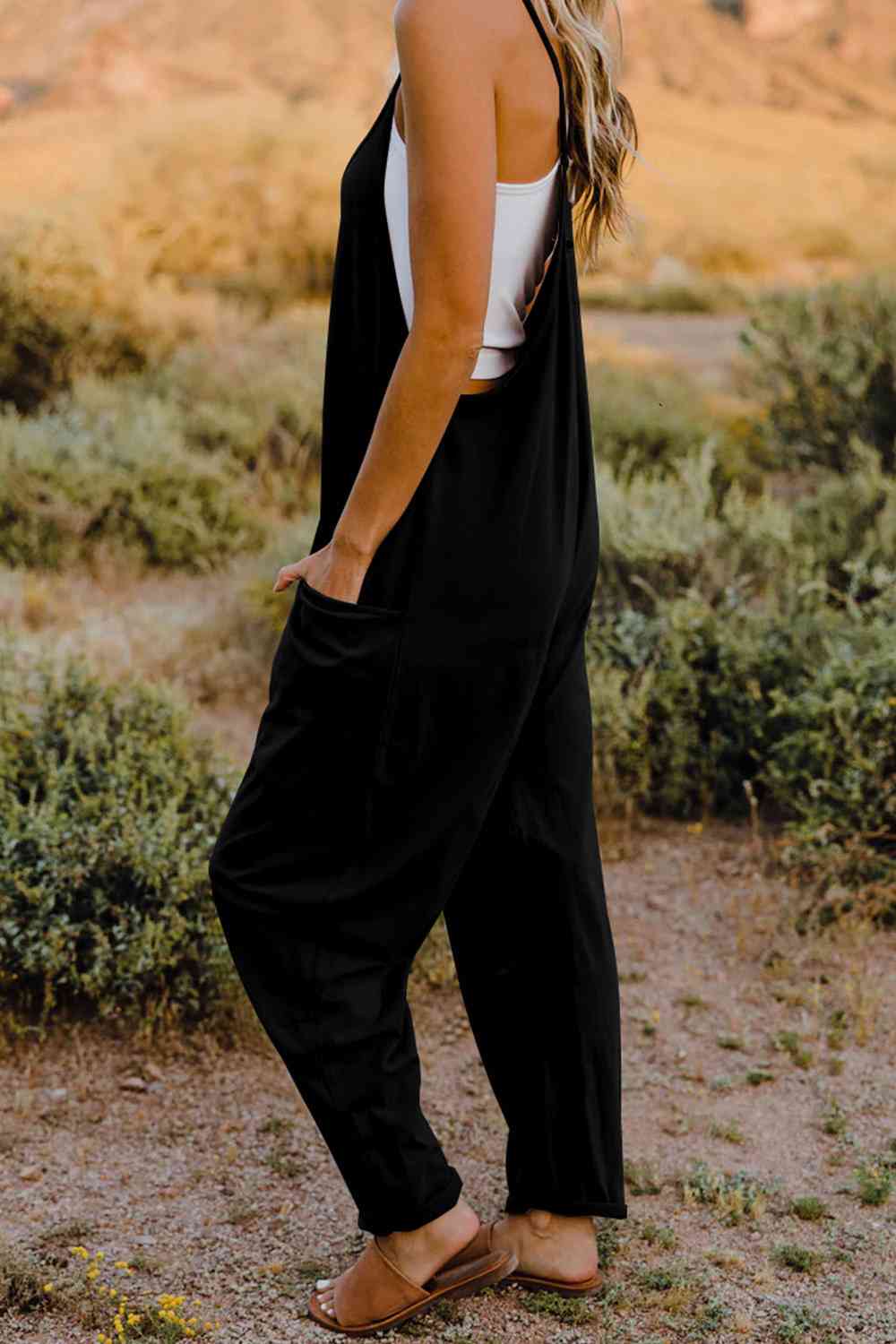 Double Take  V-Neck Sleeveless Jumpsuit with Pocket king-general-store-5710.myshopify.com