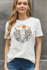 Simply Love Full Size Bull Cactus Graphic Cotton Tee king-general-store-5710.myshopify.com