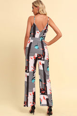 Printed Spaghetti Strap Tied Jumpsuit king-general-store-5710.myshopify.com