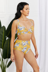 Marina West Swim Take A Dip Twist High-Rise Bikini in Mustard king-general-store-5710.myshopify.com