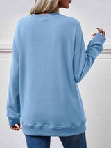 Dropped Shoulder Sweatshirt with Pockets king-general-store-5710.myshopify.com