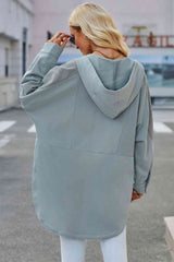 Long Sleeve Buttoned Hoodie with Pockets king-general-store-5710.myshopify.com