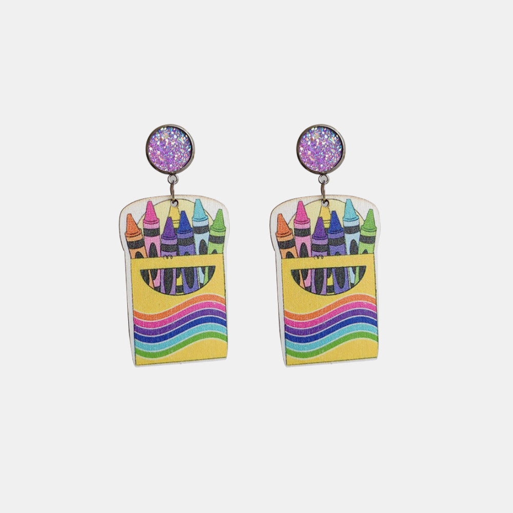 Wooden Dangle Earrings king-general-store-5710.myshopify.com