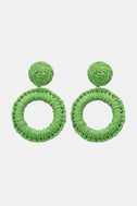 Round Shape Raffia Grass Dangle Earrings king-general-store-5710.myshopify.com