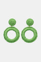 Round Shape Raffia Grass Dangle Earrings king-general-store-5710.myshopify.com