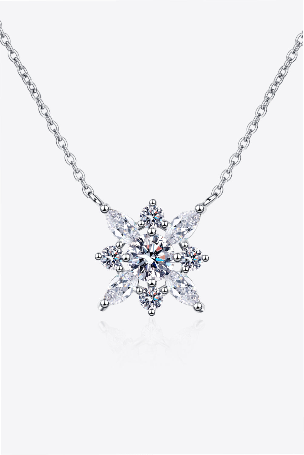 Moissanite Rhodium-Plated Necklace king-general-store-5710.myshopify.com