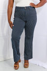 Judy Blue Cassidy Full Size High Waisted Tummy Control Striped Straight Jeans king-general-store-5710.myshopify.com