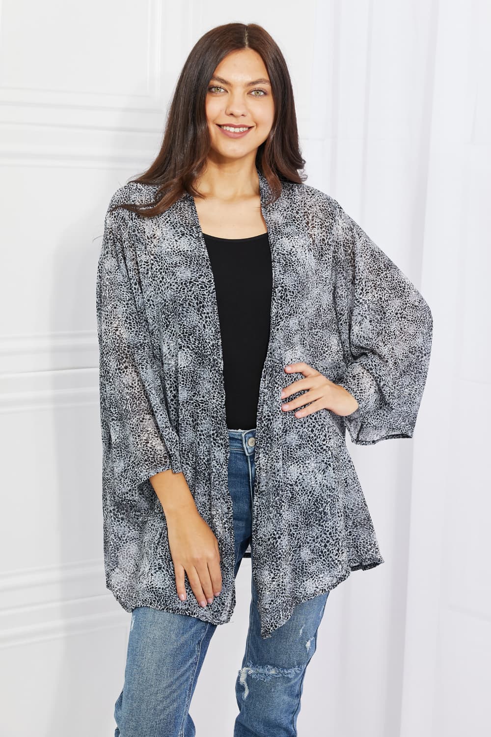 Melody Full Size Snake Print Chiffon Kimono king-general-store-5710.myshopify.com