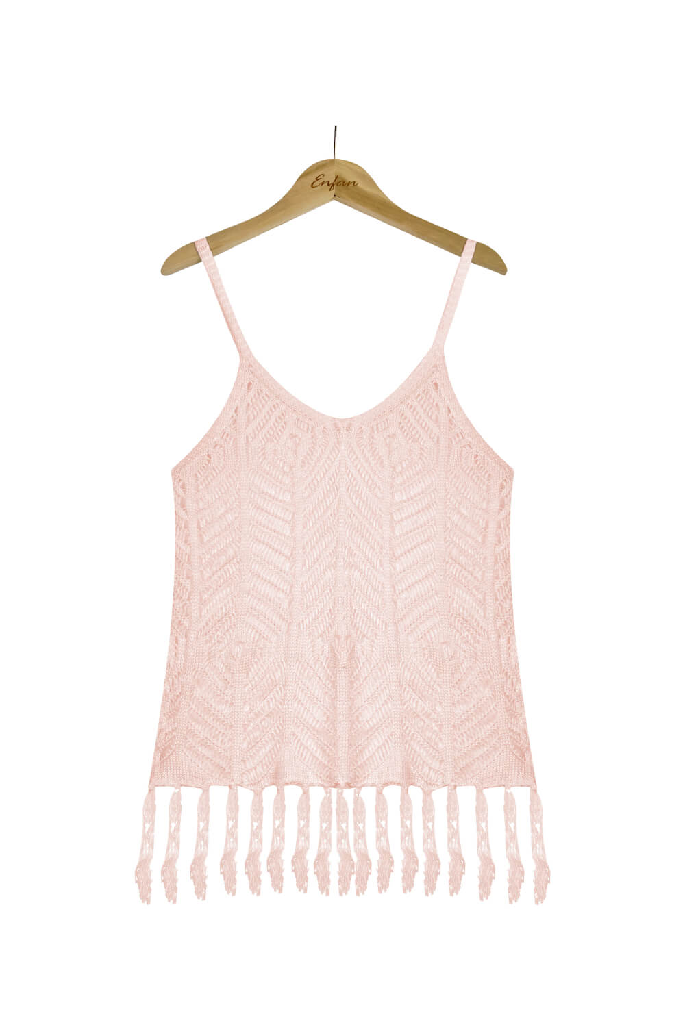 Openwork Fringe Hem Sleeveless Cover Up king-general-store-5710.myshopify.com