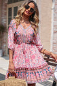 Bohemian Frill Trim V-Neck Dress king-general-store-5710.myshopify.com