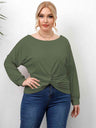 Plus Size Twisted Drop Shoulder T-Shirt king-general-store-5710.myshopify.com