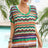 Rainbow Stripe Scalloped V-Neck Cover-Up Dress king-general-store-5710.myshopify.com