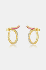 Inlaid Zircon 925 Sterling Silver C-Hoop Earrings king-general-store-5710.myshopify.com