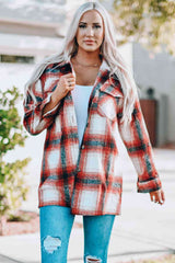 Double Take Plaid Button Up Shirt Jacket with Pockets king-general-store-5710.myshopify.com