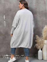 Plus Size Long Sleeve Pocketed Cardigan king-general-store-5710.myshopify.com
