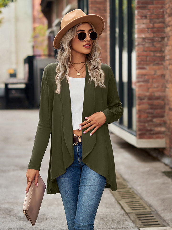 Open Front Long Sleeve Cardigan king-general-store-5710.myshopify.com