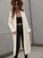 Double Take Waffle Knit Open Front Duster Cardigan With Pockets king-general-store-5710.myshopify.com