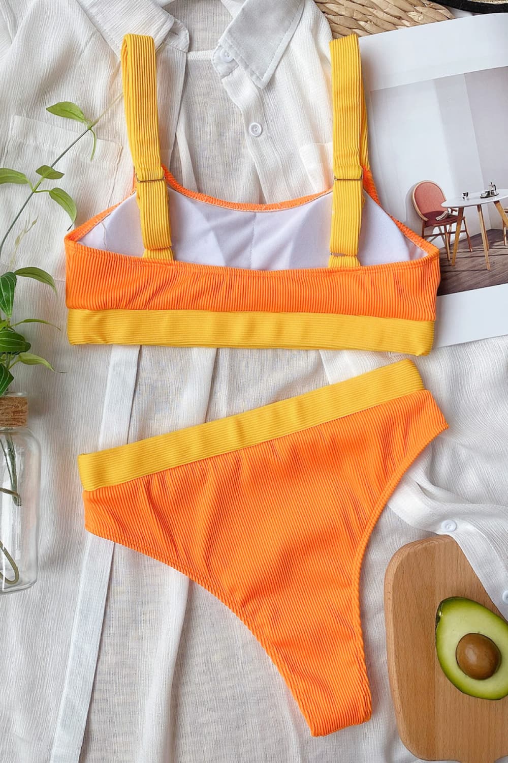 Color Block Scoop Neck Bikini Set king-general-store-5710.myshopify.com