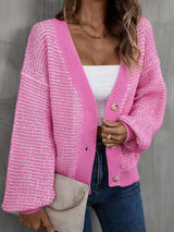 Heathered Lantern Sleeve Cardigan king-general-store-5710.myshopify.com