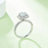 1 Carat Moissanite 925 Sterling Silver Flower Shape Ring king-general-store-5710.myshopify.com