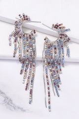 Fringed Rhinestone Zinc Alloy Dangle Earrings king-general-store-5710.myshopify.com