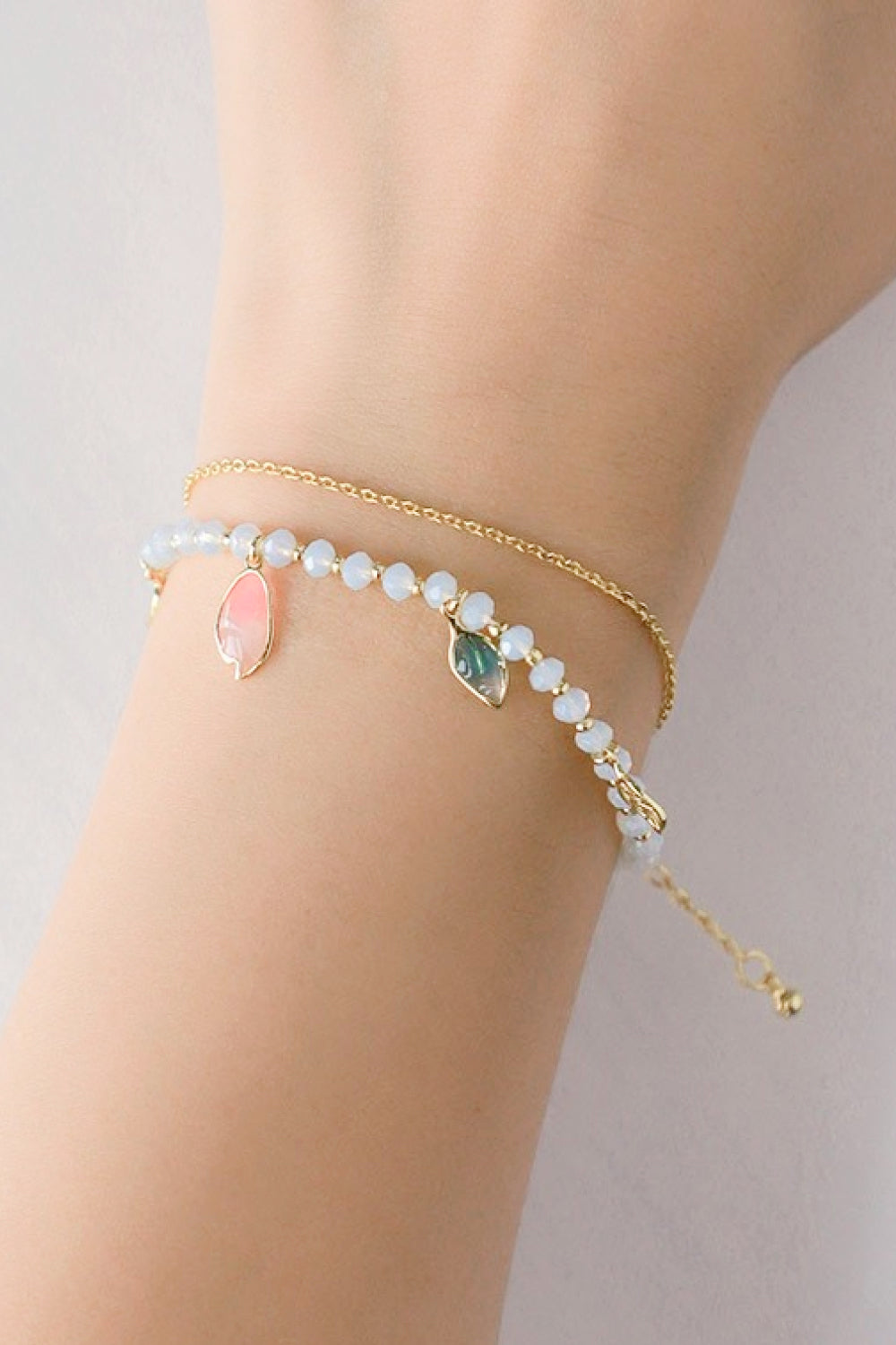 Leaf Charm Layered Bracelet king-general-store-5710.myshopify.com