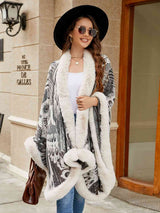 Printed Open Front Poncho king-general-store-5710.myshopify.com